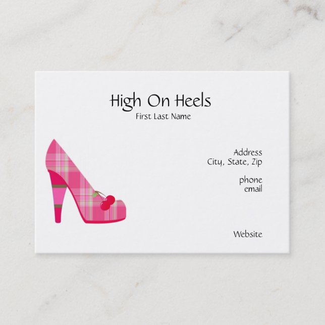 High on Heels Business Cards (Front)