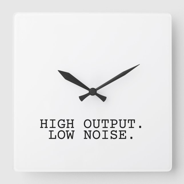 High Output Low Noise Minimalist Square Clock (Front)