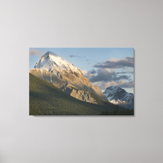 High peak near Maligne Lake, Jasper National Canvas Print (Front)