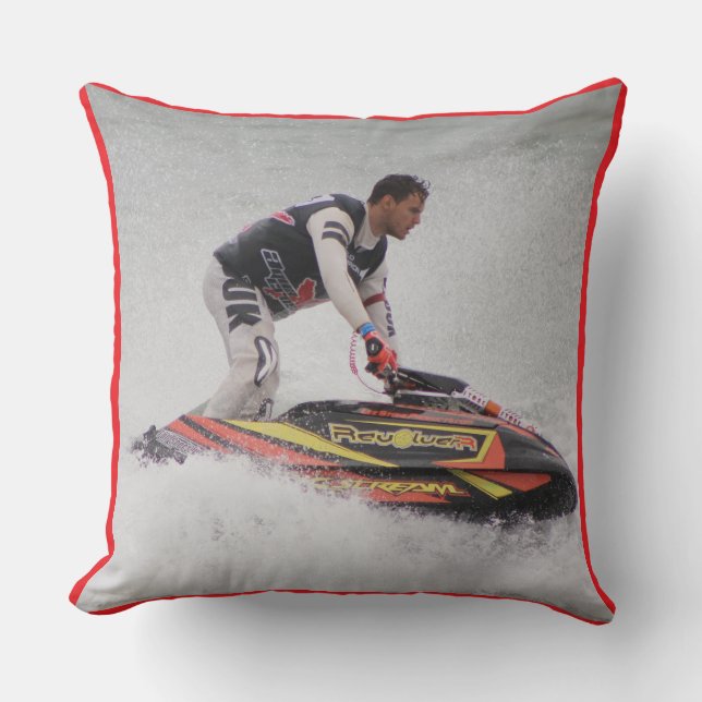 High Performance Jet Ski Decorative Pillow (Front)