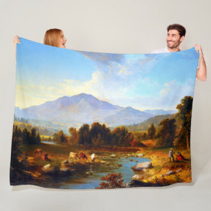 High Point Shandaken Mountains Asher Brown Durand  Fleece Blanket