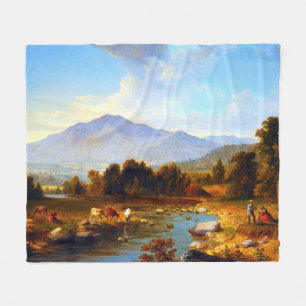 High Point Shandaken Mountains Asher Brown Durand  Fleece Blanket