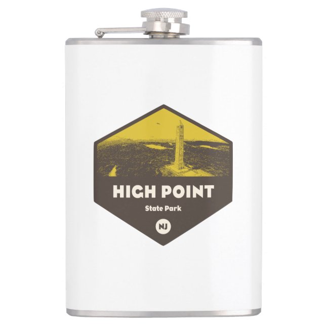 High Point State Park New Jersey Hip Flask (Front)