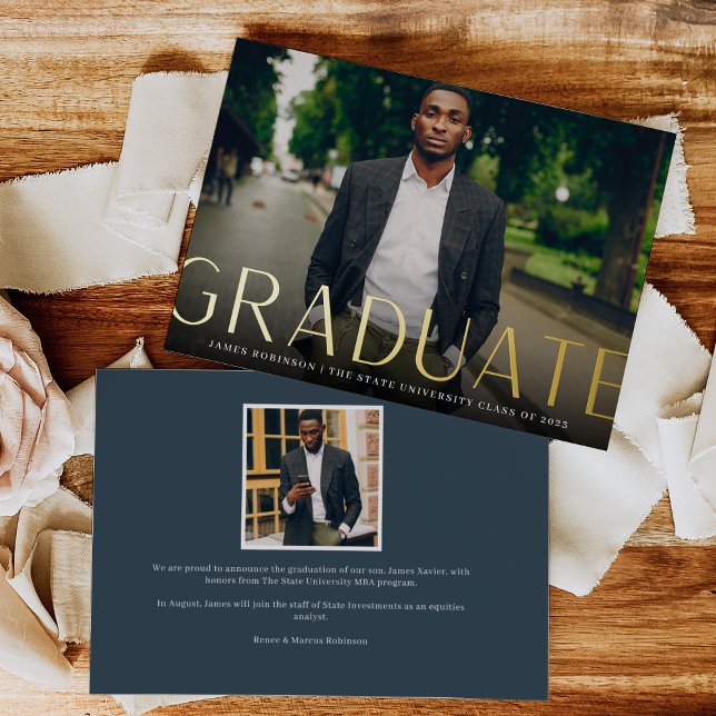 High Profile | Photo Foil Graduation Announcement (Creator Uploaded)