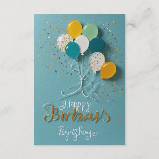 High quality, birthday invitations! Enclosure Card (Front)