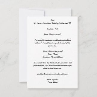 High quality, birthday invitations! RSVP Cards