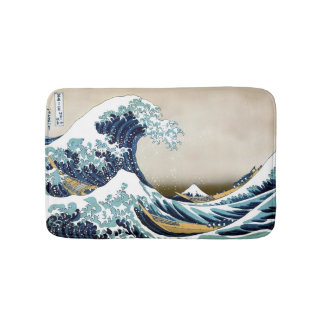 High Quality Great Wave off Kanagawa by Hokusai Bath Mat