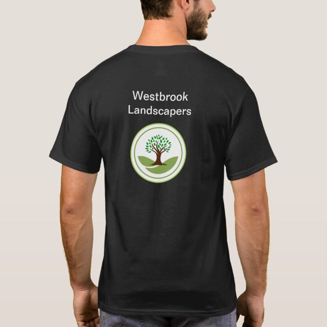 High Quality Landscaping Work Shirts Logo Template (Back)