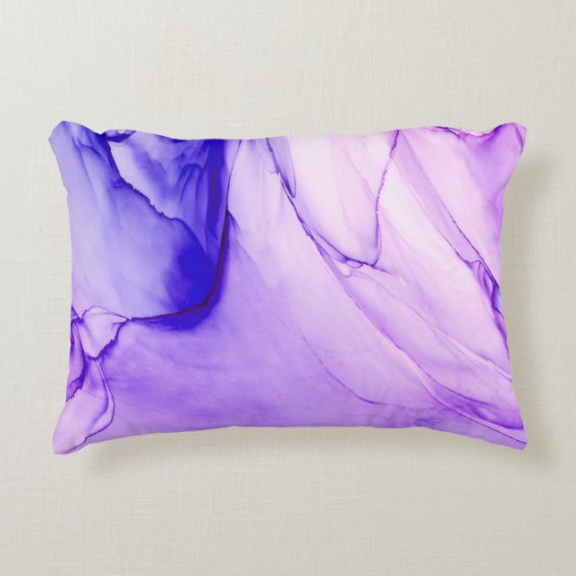 High-quality modern abstract painting rendered wit decorative cushion (Front)