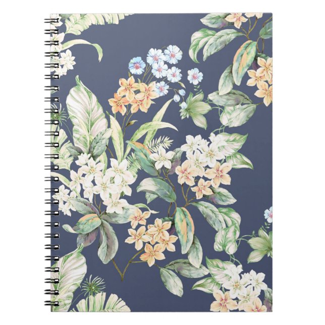 high-quality set of various watercolor flowersabst notebook (Front)