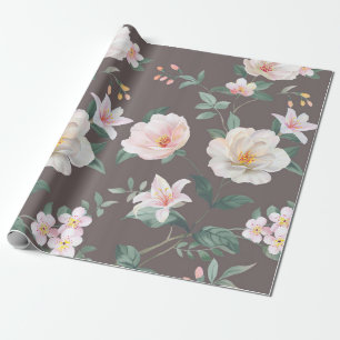 high-quality set of various watercolor flowersart, wrapping paper