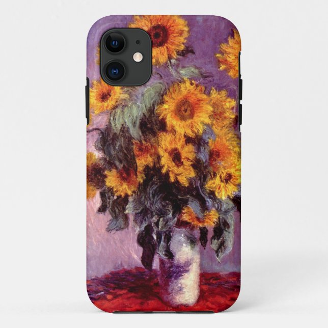High Res Claude Monet Sunflowers Case-Mate iPhone Case (Back)