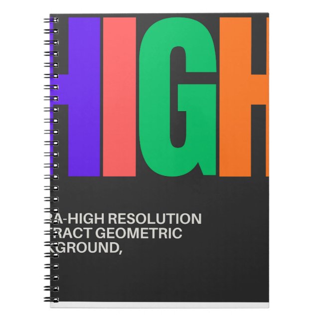 High-Resolution Abstract Art  Notebook (Front)