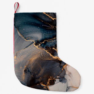 High resolution. Luxury abstract fluid art paintin Small Christmas Stocking
