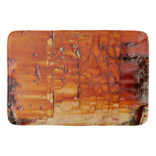 High-Resolution Photo of a Crumbling Rusty Metal Bath Mat (Front)
