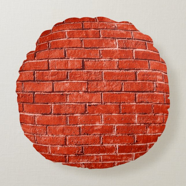 high resolution seamless rusty brick wall texture. round cushion (Front)