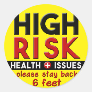 High Risk Health Issues Classic Round Sticker