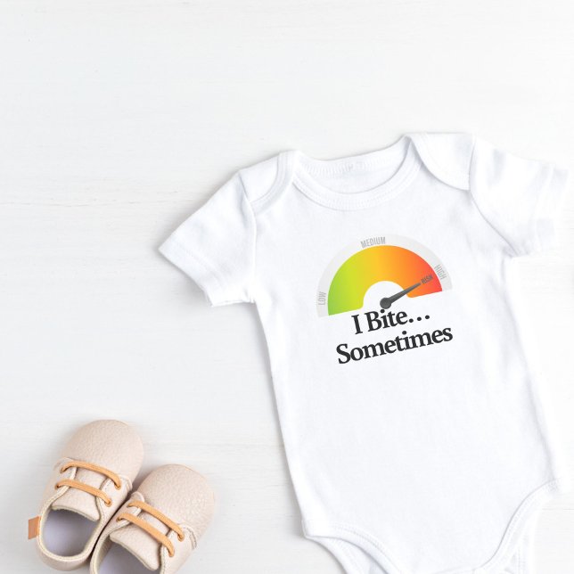 High Risk: I Bite sometimes... Baby Bodysuit (High Risk: I Bite sometimes... Baby Bodysuit)