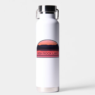 High Rock Lake North Carolina Red Sunrise Water Bottle