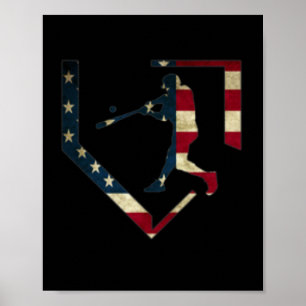 High School Baseball Season College Ball Player Us Poster