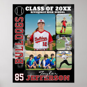 High School Baseball Team Sports Picture Collage Poster