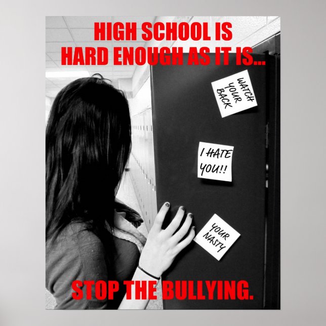 High School Bullying (Clean) Poster (Front)