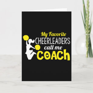 High School Cheerleading Team Coach Card