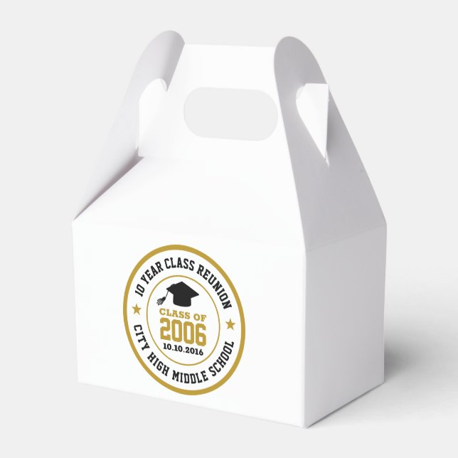High School Class Reunion College Graduation Year Favour Box (Front Side)