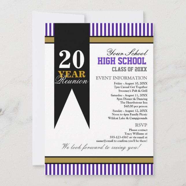 High School Class Reunion Invitation (Front)