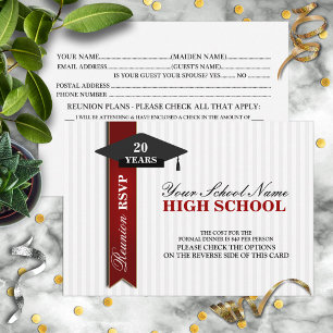 High School Class Reunion RSVP Card