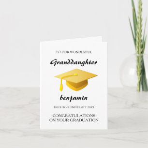 High School College Granddaughter Graduation Party Card