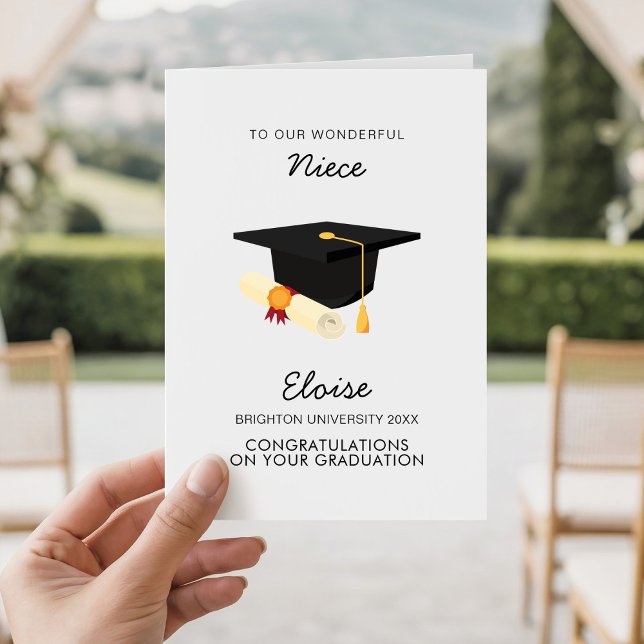 High School College Niece Graduation Party Gifts Card (Creator Uploaded)