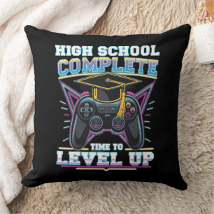 High School Complete Gamer Gaming Graduation Cushion