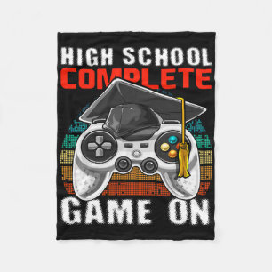 High School Complete Video Game Senior Graduation Fleece Blanket