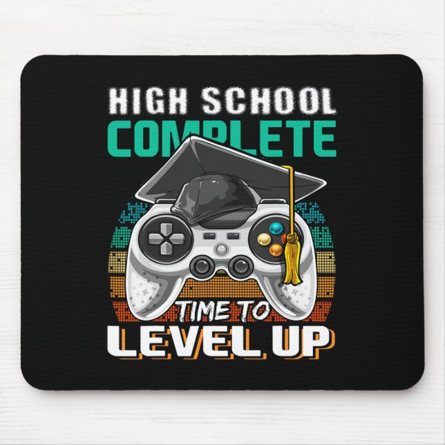 High School Complete Video Game Senior Graduation  Mouse Pad (Front)