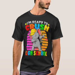 High School Dabbing Elephant Back To School Backpa T-Shirt