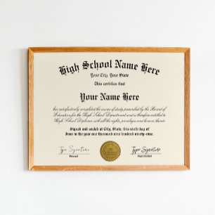 High School Diploma, homeschool, General Equivalen Poster