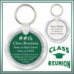 High School Favors Ideas. Green, White or CHANGE Key Ring