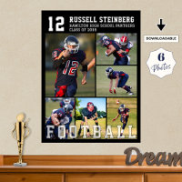High School Football Senior Night 6 Photo Collage