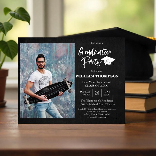 High School Grad Party Modern Budget Invitation (Creator Uploaded)