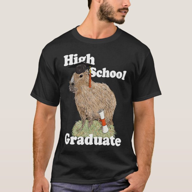 High School Graduate Capybara Graduation Seniors C T-Shirt (Front)