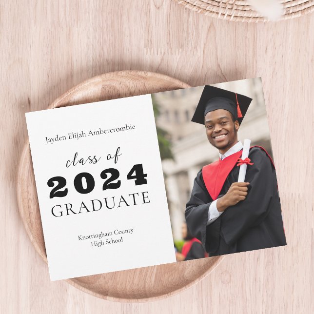 High School Graduate Classic Modern Graduation Announcement (High School Graduate Classic Modern Graduation Announcement)