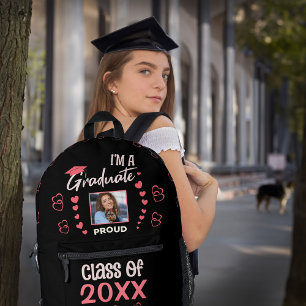 High School Graduate Photo Graduation Personalise Printed Backpack