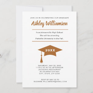 High School Graduation Announcement Cap and Tassel
