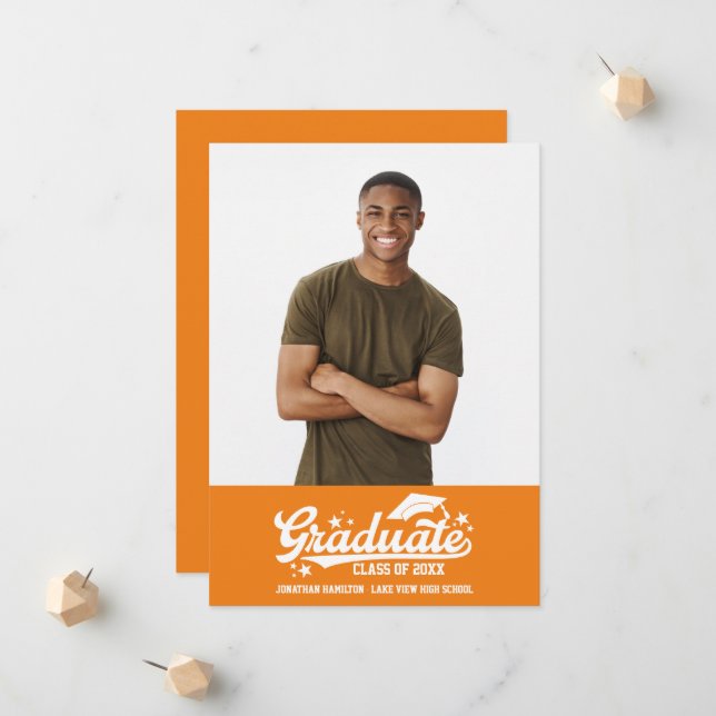 High School Graduation Announcement Photo (Front/Back In Situ)