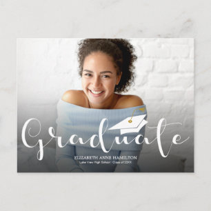 High School Graduation Announcement Photo Postcard