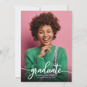 High School Graduation Announcement Simple Chic