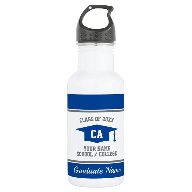 High School Graduation Class custom name 532 Ml Water Bottle (Front)