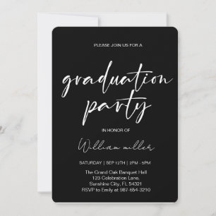 High School Graduation Class of 2025,Minimal grad Invitation