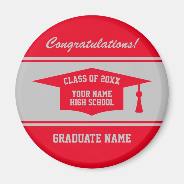 High School graduation Class year alumni Magnet (Front)